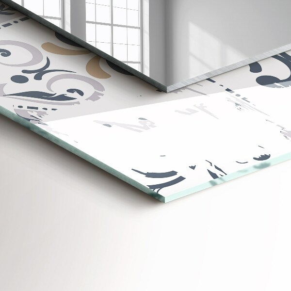 Wandspiegel decoratieve print Decoratief tegelpatroon