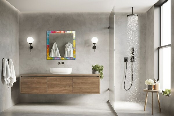 Wandspiegel decoratieve print Abstract gekleurd mozaïek