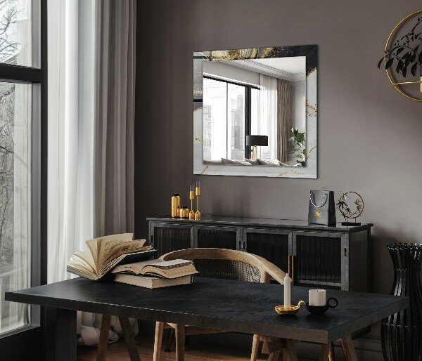 Wandspiegel decoratieve print Abstracte kunst in goud