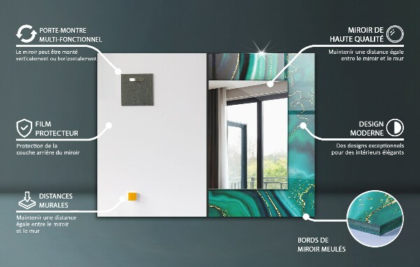 Wandspiegel decoratieve print Abstract marmer ontwerp