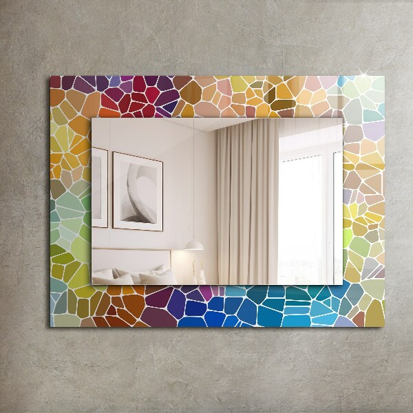 Spiegel met decoratie Bloemen en bladeren