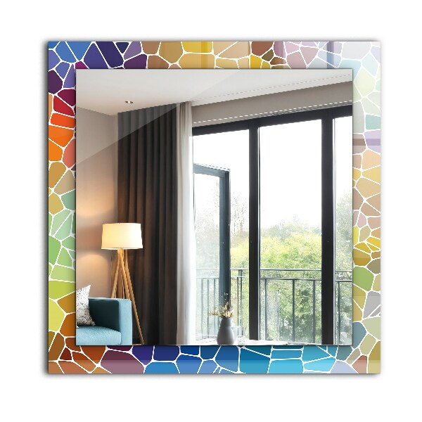 Spiegel met decoratie Bloemen en bladeren