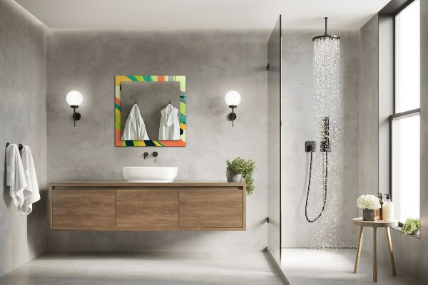 Wandspiegel met print Geometrisch motief