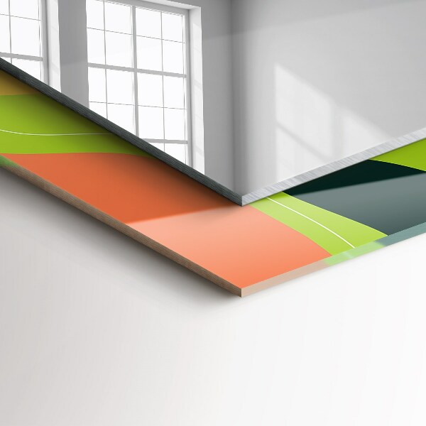 Wandspiegel met print Geometrisch motief