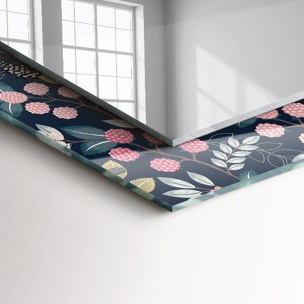 Bedrukte spiegel Bladeren met oranje patroon