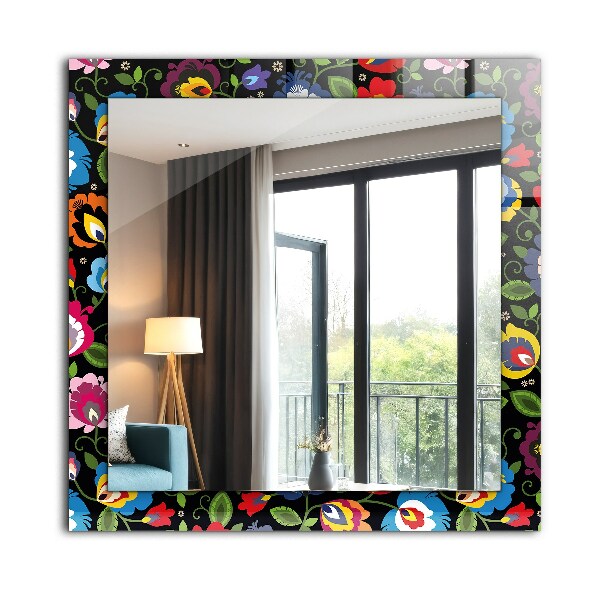 Spiegel met decoratie Bloemen en vruchten