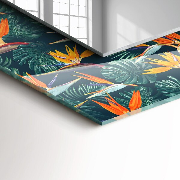 Spiegel met print Grote golf in Kanagawa