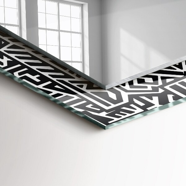 Bedrukte spiegel Blauw golfmotief