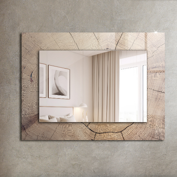 Spiegel met decoratie Bloemen en vogels