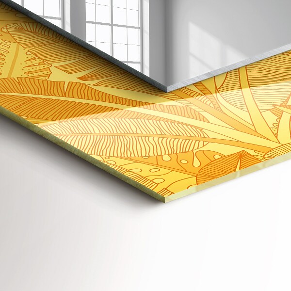 Spiegel met decoratie Blad lijnen