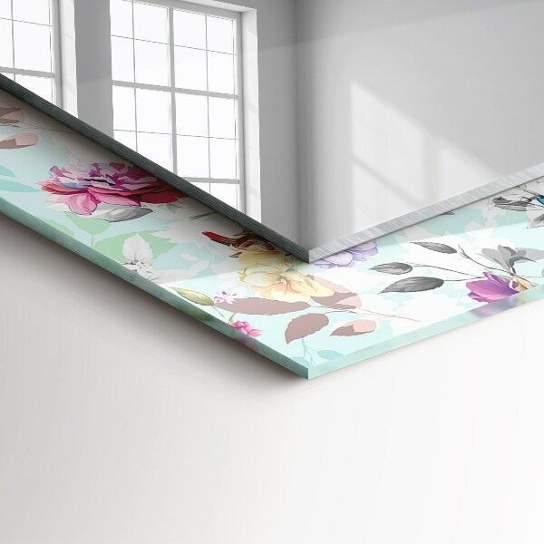 Spiegel met print Vulkanische lava