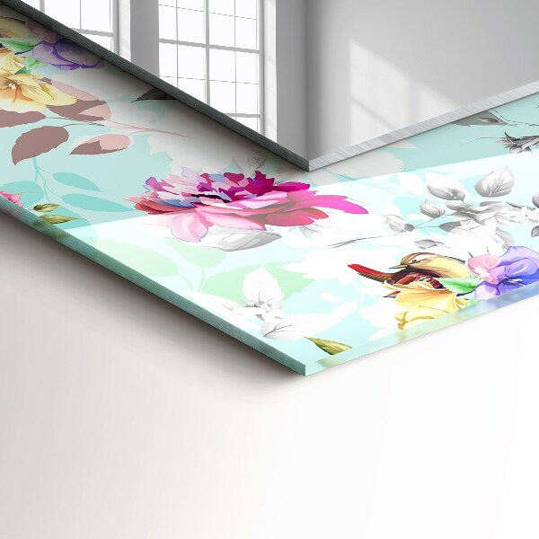 Spiegel met print Vulkanische lava