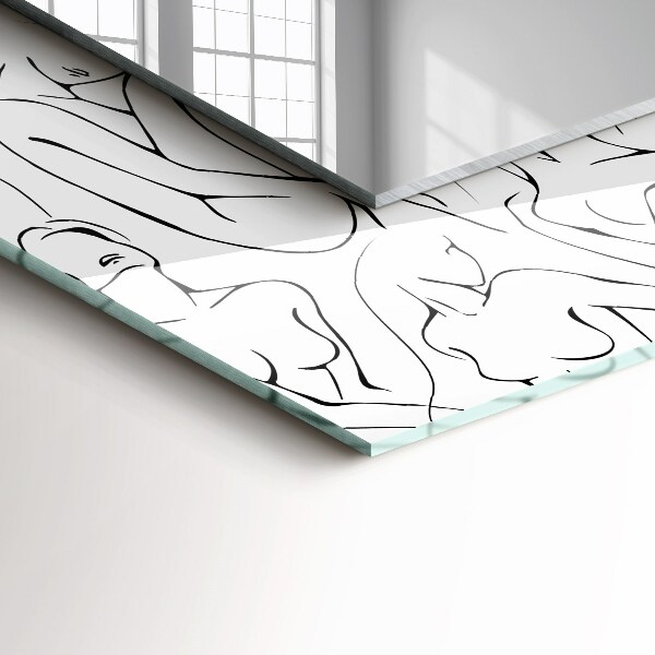 Wandspiegel met print Abstracte lava