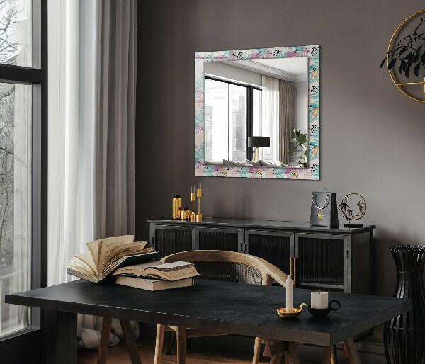 Wandspiegel decoratieve print Abstracte gekleurde golven