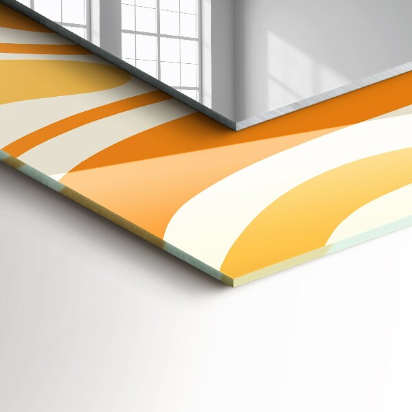 Wandspiegel decoratieve print Zwart en grijs motief