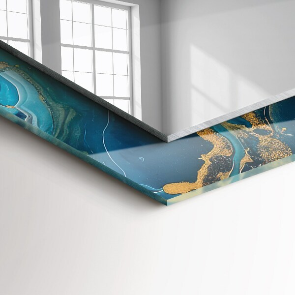 Spiegel met bedrukte lijst Astratta franjes in marmer