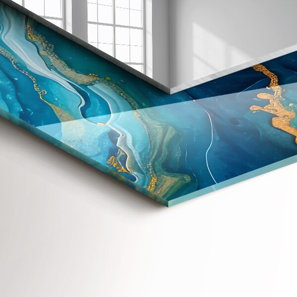 Spiegel met bedrukte lijst Astratta franjes in marmer