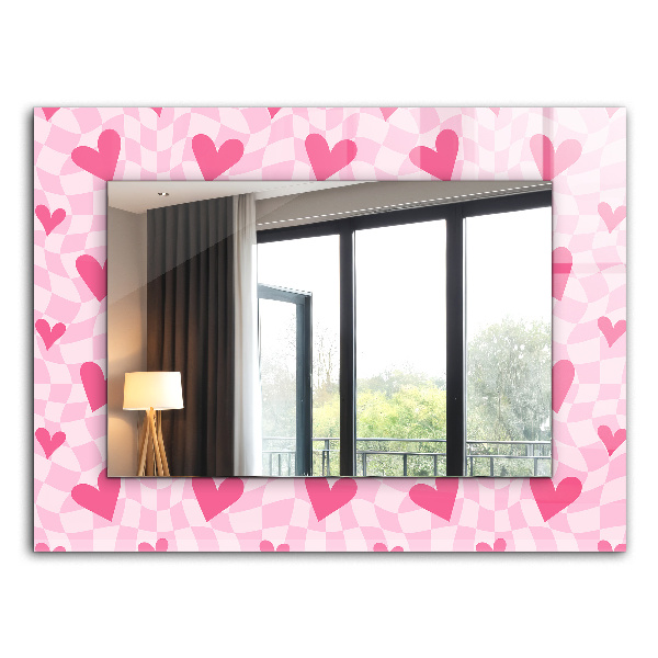 Spiegel met decoratie Roze kopjes