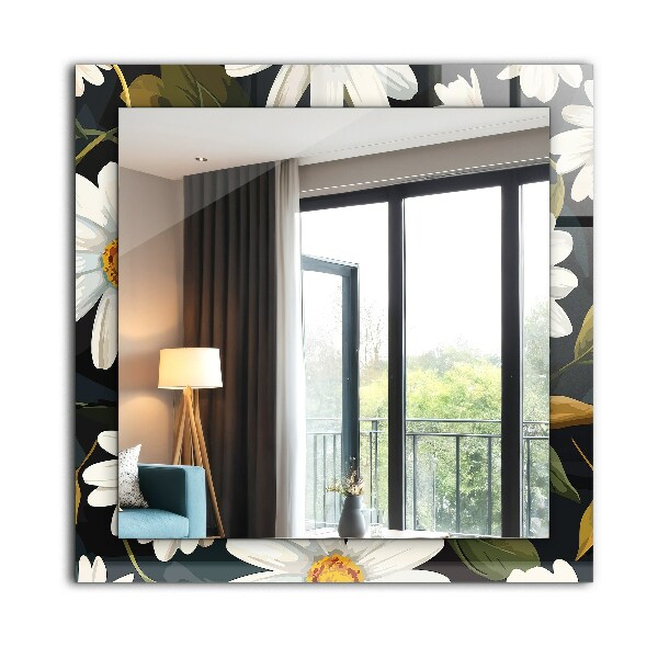 Spiegel met print Margherita bianca mist