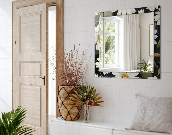 Spiegel met print Margherita bianca mist