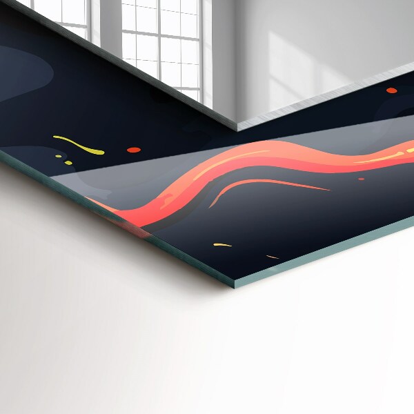 Wandspiegel decoratieve print Vulkanische lava