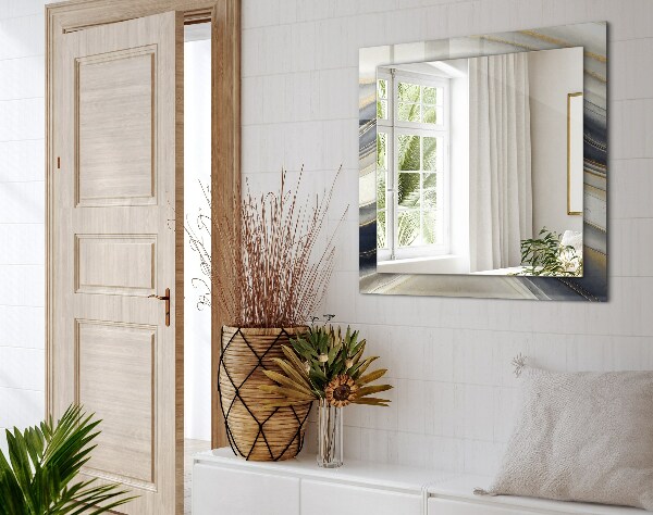 Spiegel met bedrukte lijst Astrata gekleurde mist