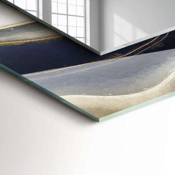 Spiegel met bedrukte lijst Astrata gekleurde mist