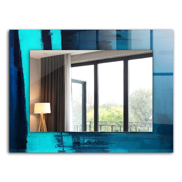 Spiegel met decoratie Astrata blauwe kunst