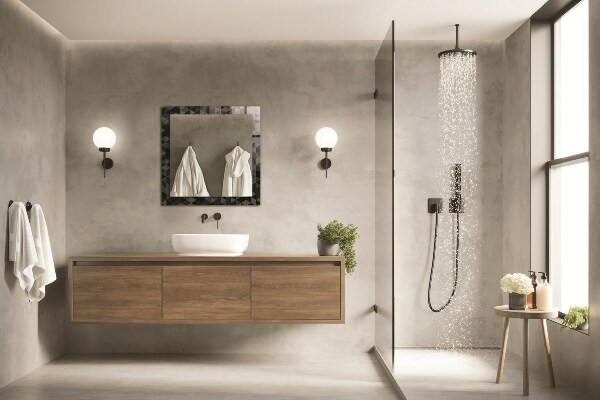 Spiegel lijst met print Driehoekige dwergen en krekels