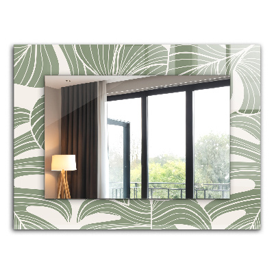 Spiegel met print Monstera Nevel