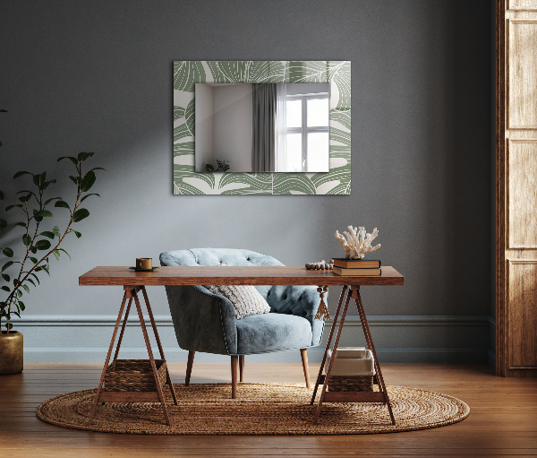 Spiegel met print Monstera Nevel