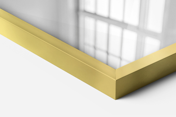Traditionele rechthoekige wandspiegel met gouden rand 100x70 cm