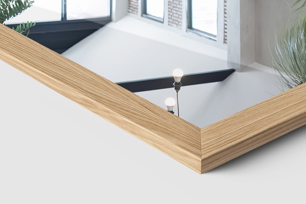 Staande spiegel eiken 14x61 in