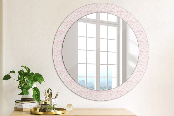 Ronde spiegel met decoratie Bloemblaadjes van bloemen
