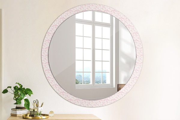 Ronde spiegel met decoratie Bloemblaadjes van bloemen