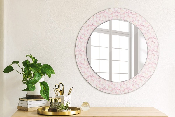 Ronde spiegel met decoratie Bloemblaadjes van bloemen