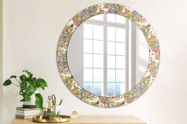 Ronde spiegel met decoratie Een droom over een sprookjesland
