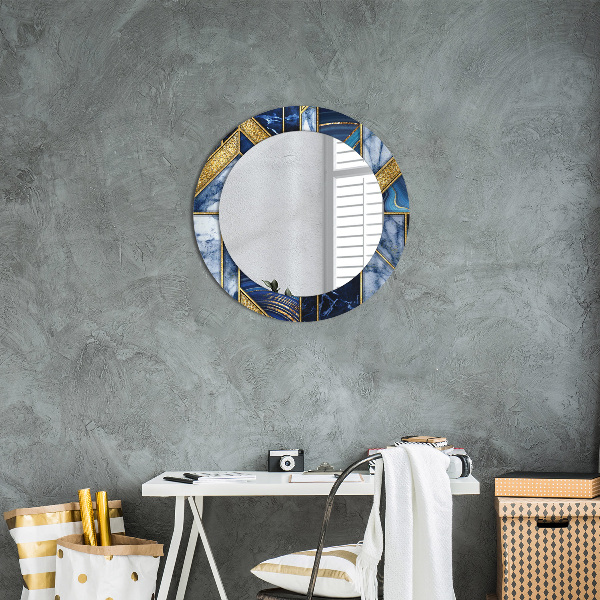 Ronde spiegel met decoratie Modern marmer