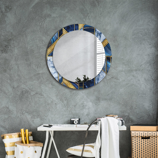 Ronde spiegel met decoratie Modern marmer