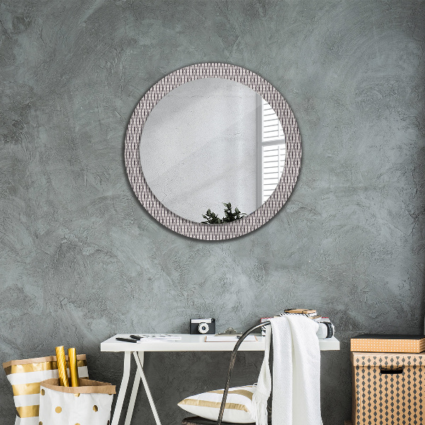 Bedrukte ronde spiegel Geometrisch stippenpatroon