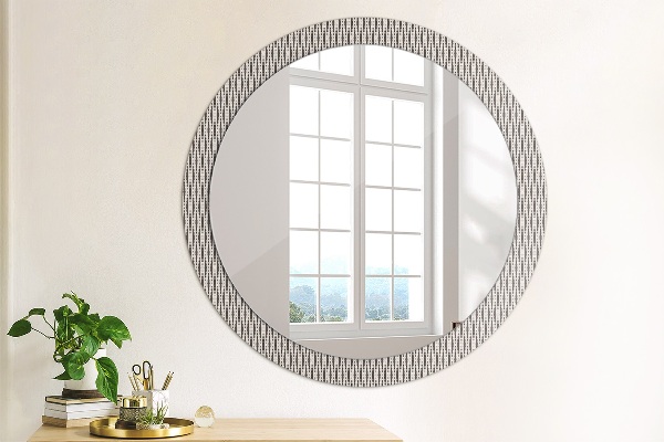 Bedrukte ronde spiegel Geometrisch stippenpatroon