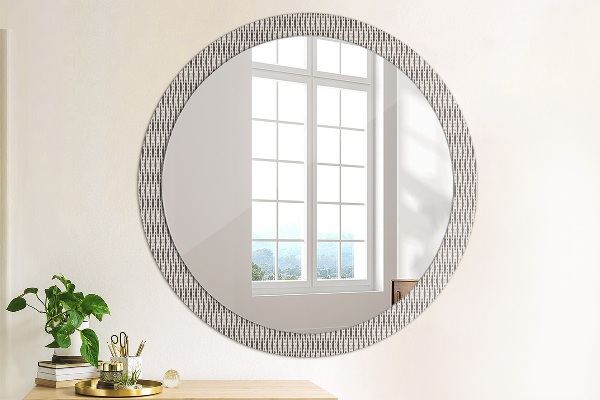 Bedrukte ronde spiegel Geometrisch stippenpatroon