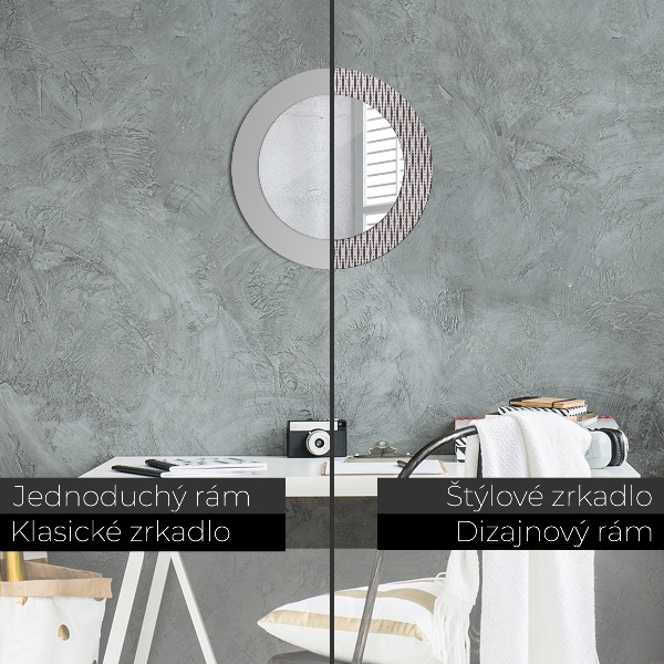 Bedrukte ronde spiegel Geometrisch stippenpatroon