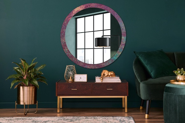 Bedrukte ronde spiegel Festival van kleuren