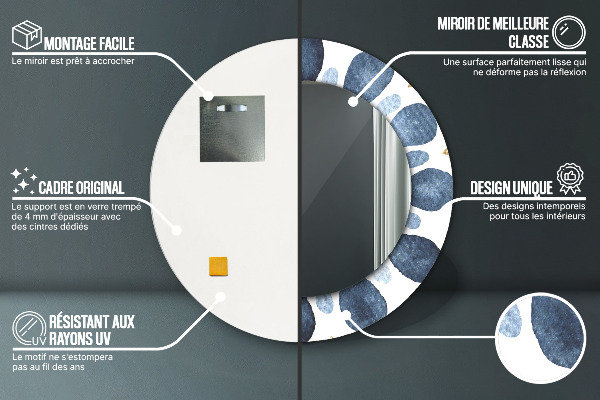 Ronde spiegel met decoratie Maanmandala
