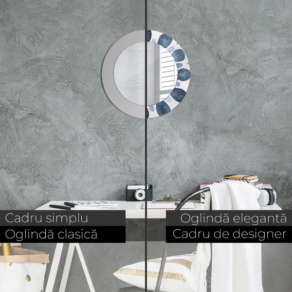 Ronde spiegel met decoratie Maanmandala