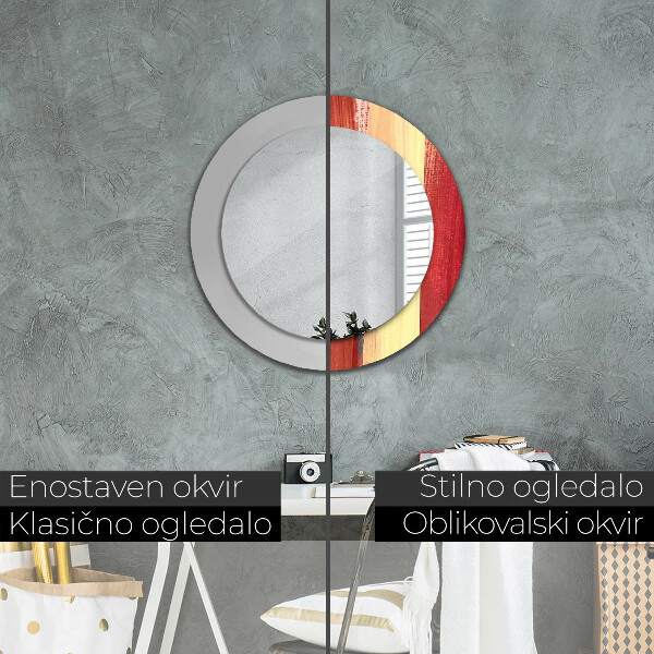 Bedrukte ronde spiegel Abstract beeld