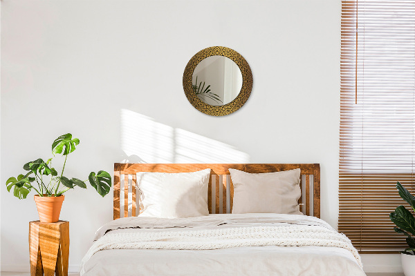 Bedrukte ronde spiegel Grieks ornament