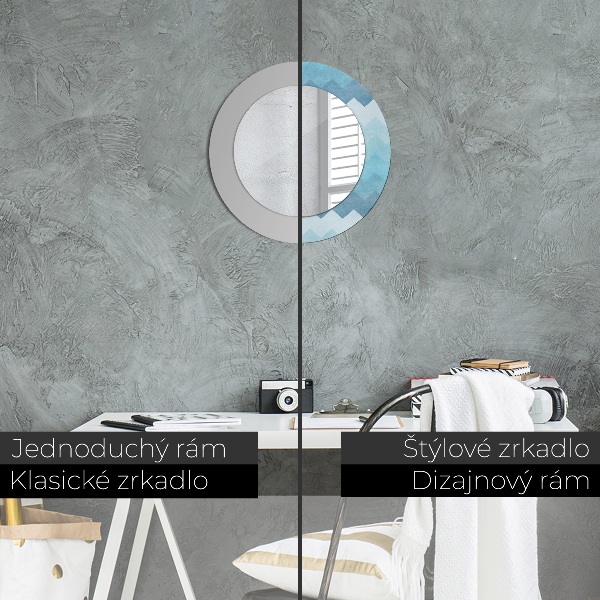 Bedrukte ronde spiegel Chevron-patroon