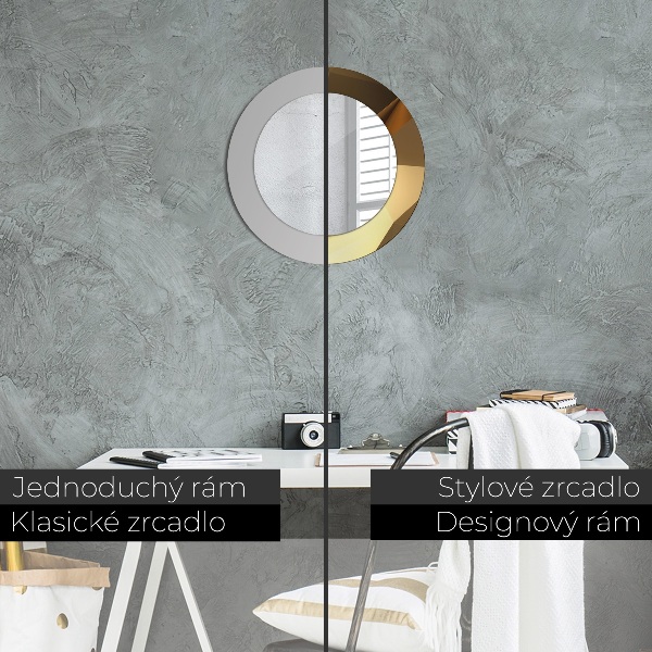 Ronde spiegel met decoratie Gouden abstractie